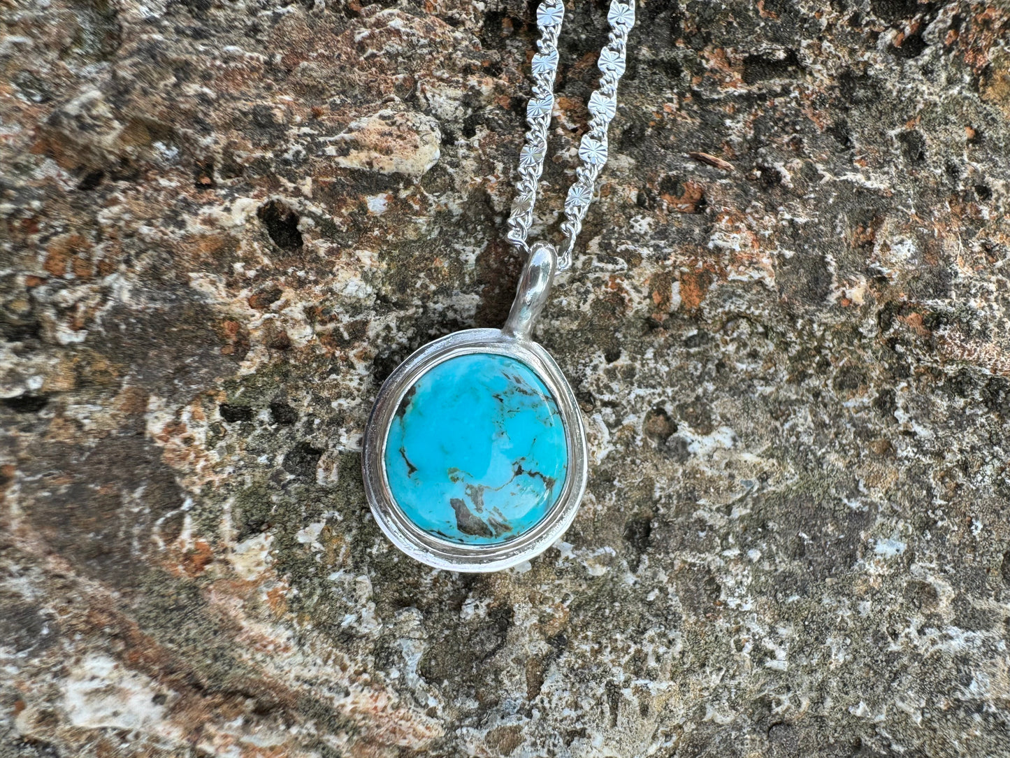 Dainty turquoise pendant