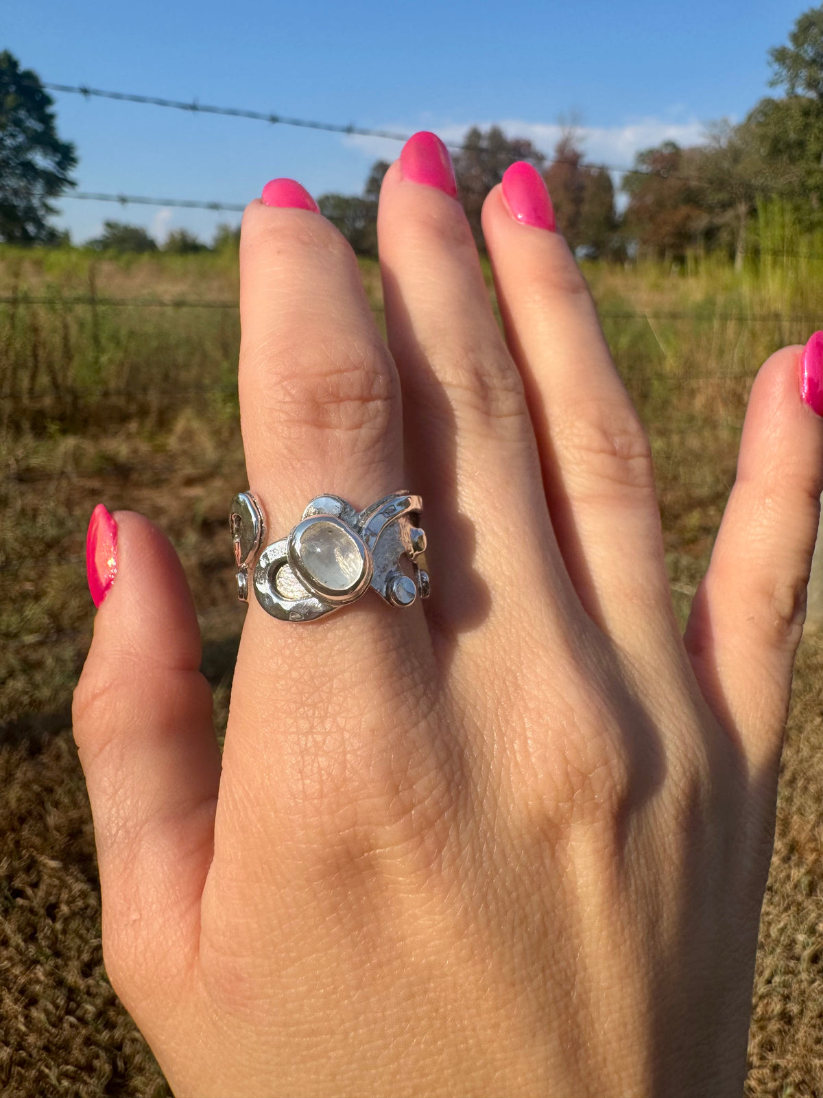 Moonstone Woodland Ring