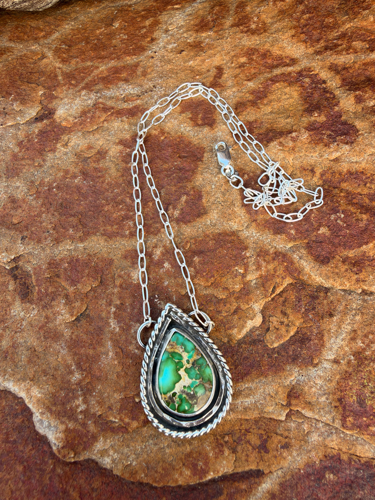 Wild Sage- Sonoran Gold Turquoise Necklace