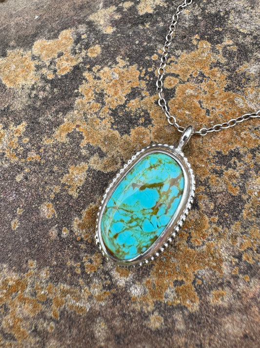 Oval Tyrone turquoise Pendant