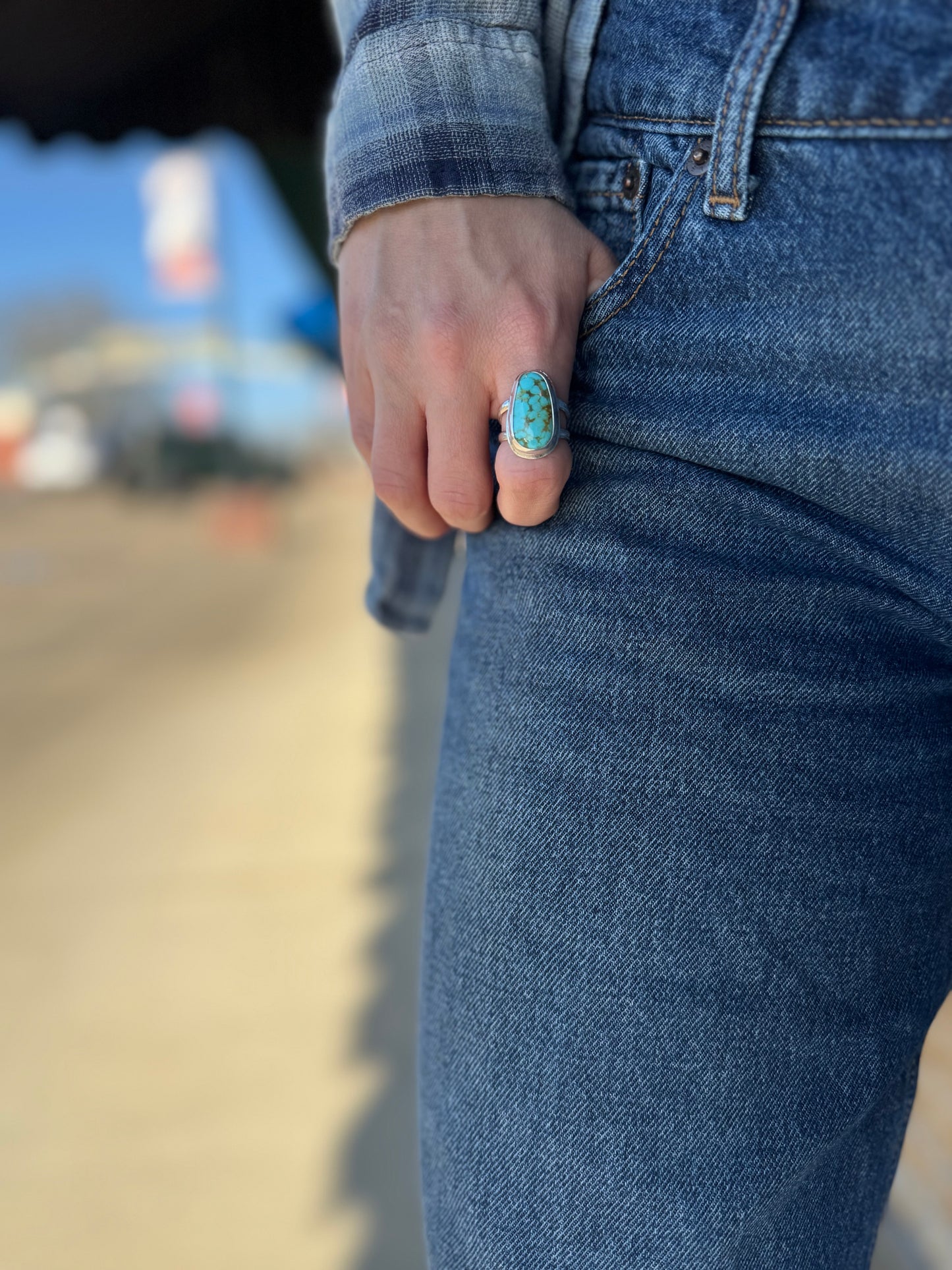 Tyrone turquoise ring size 7.5