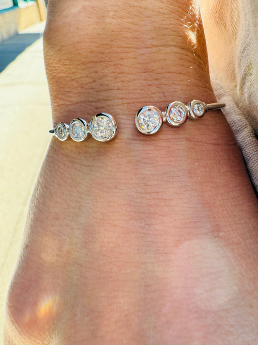 Moissanite Cuff bracelet