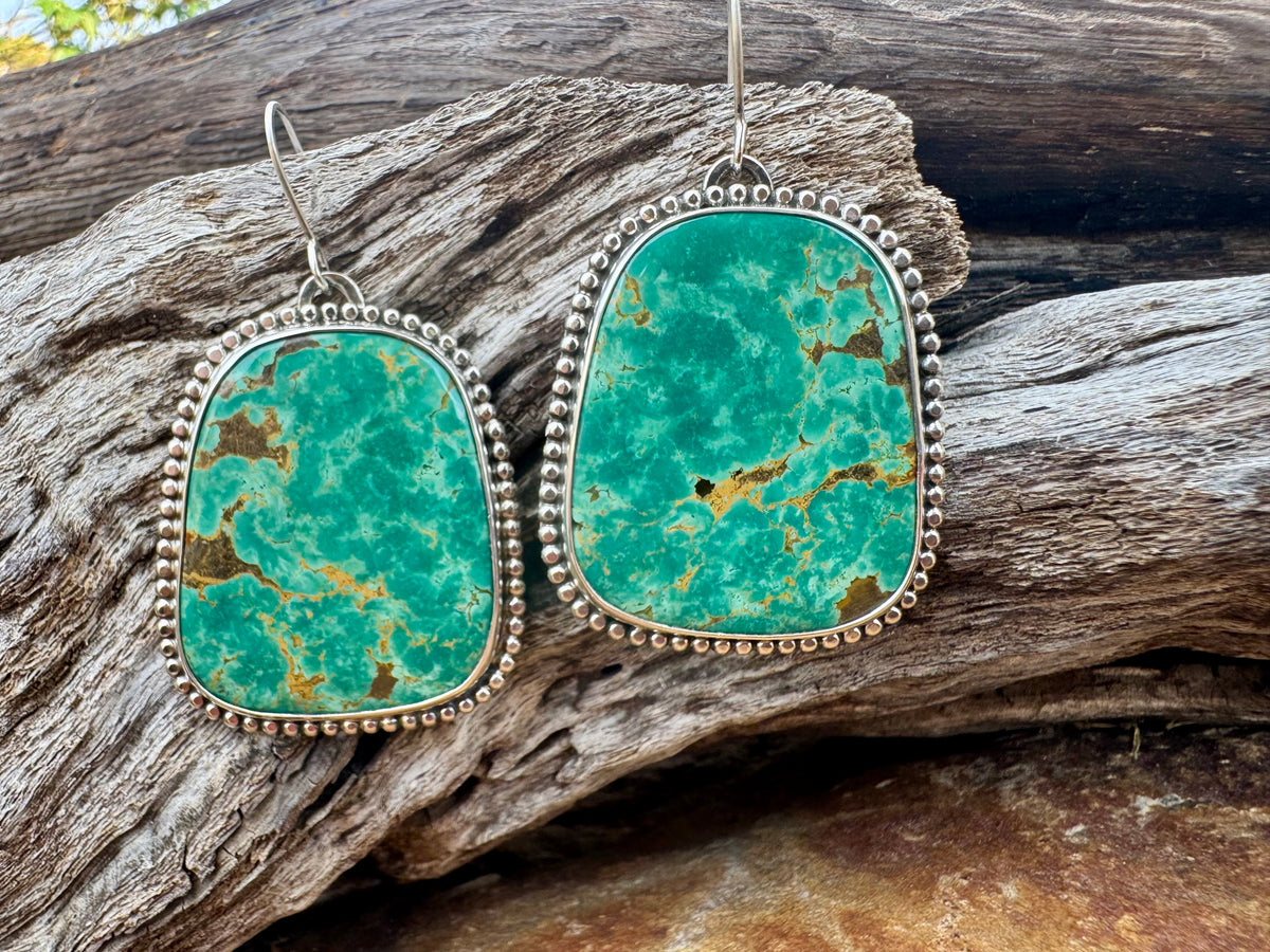 Exceptional Tyrone Turquoise Statement Earrings