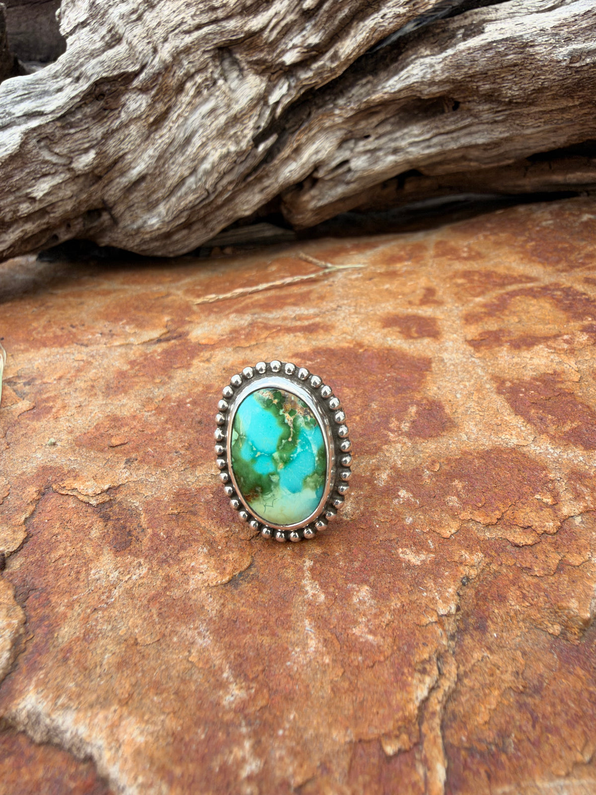 Sonoran Gold Turquoise Sterling Silver Ring – Custom Order size 5