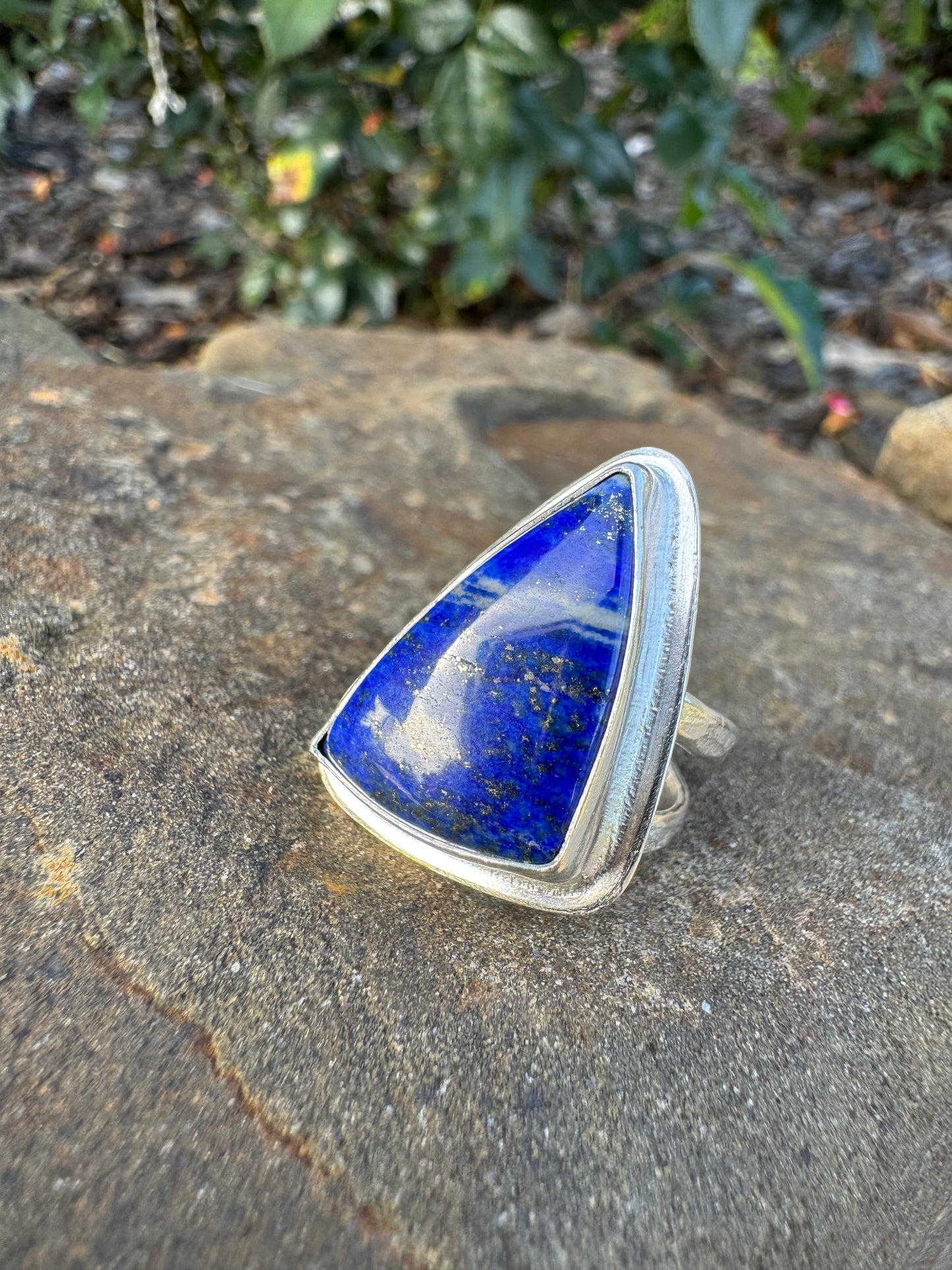 Lapis Triangle ring size 6