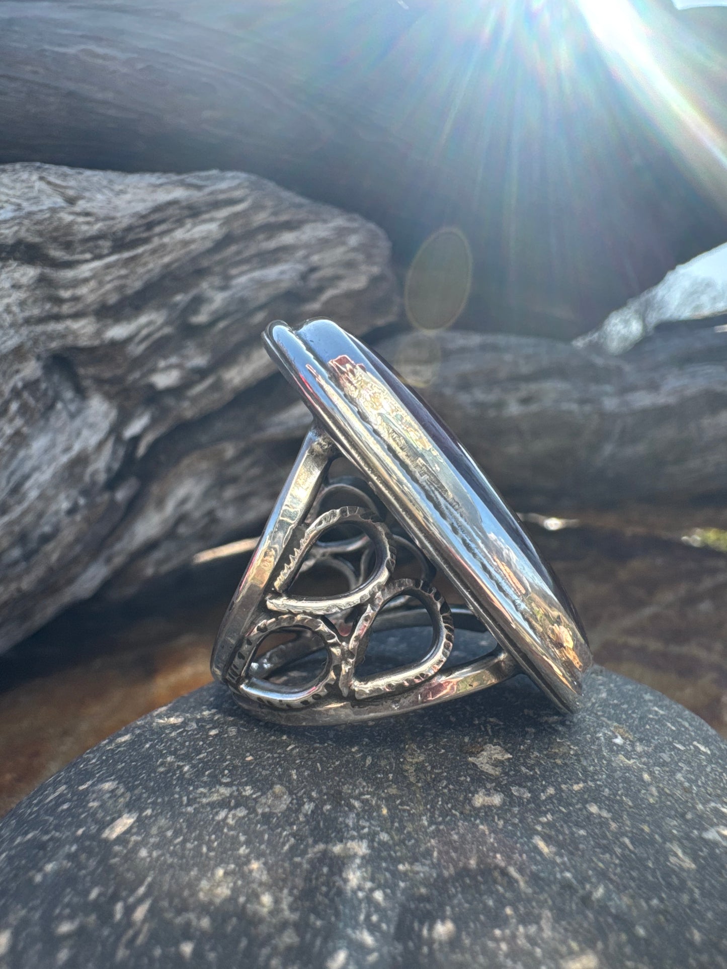 Labradorite Statement ring size 8.5