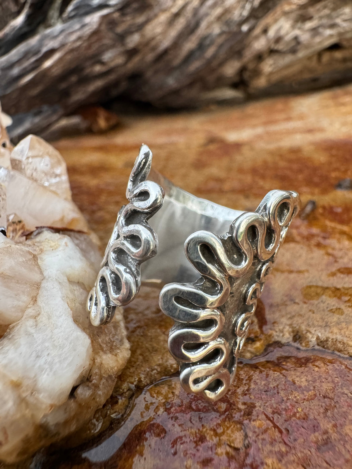 Twisted Bloom Ring Cuff