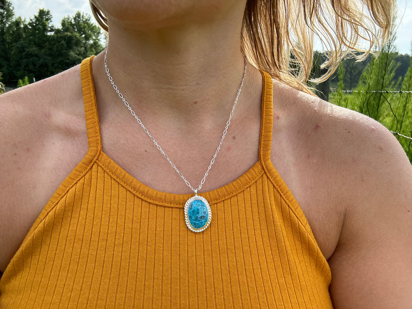 Morenci turquoise pendant