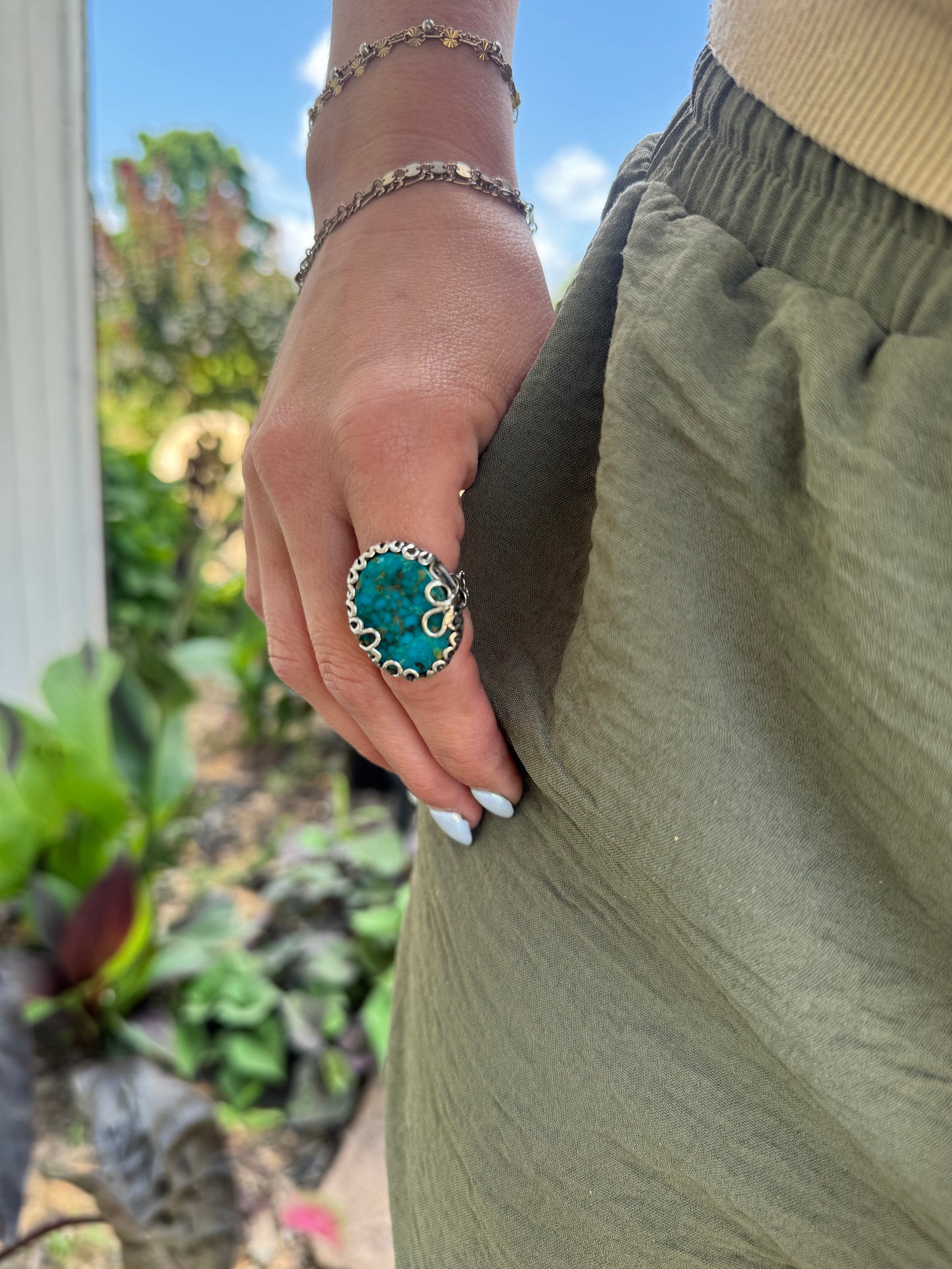 Tide and Time Turquoise ring size 6.5