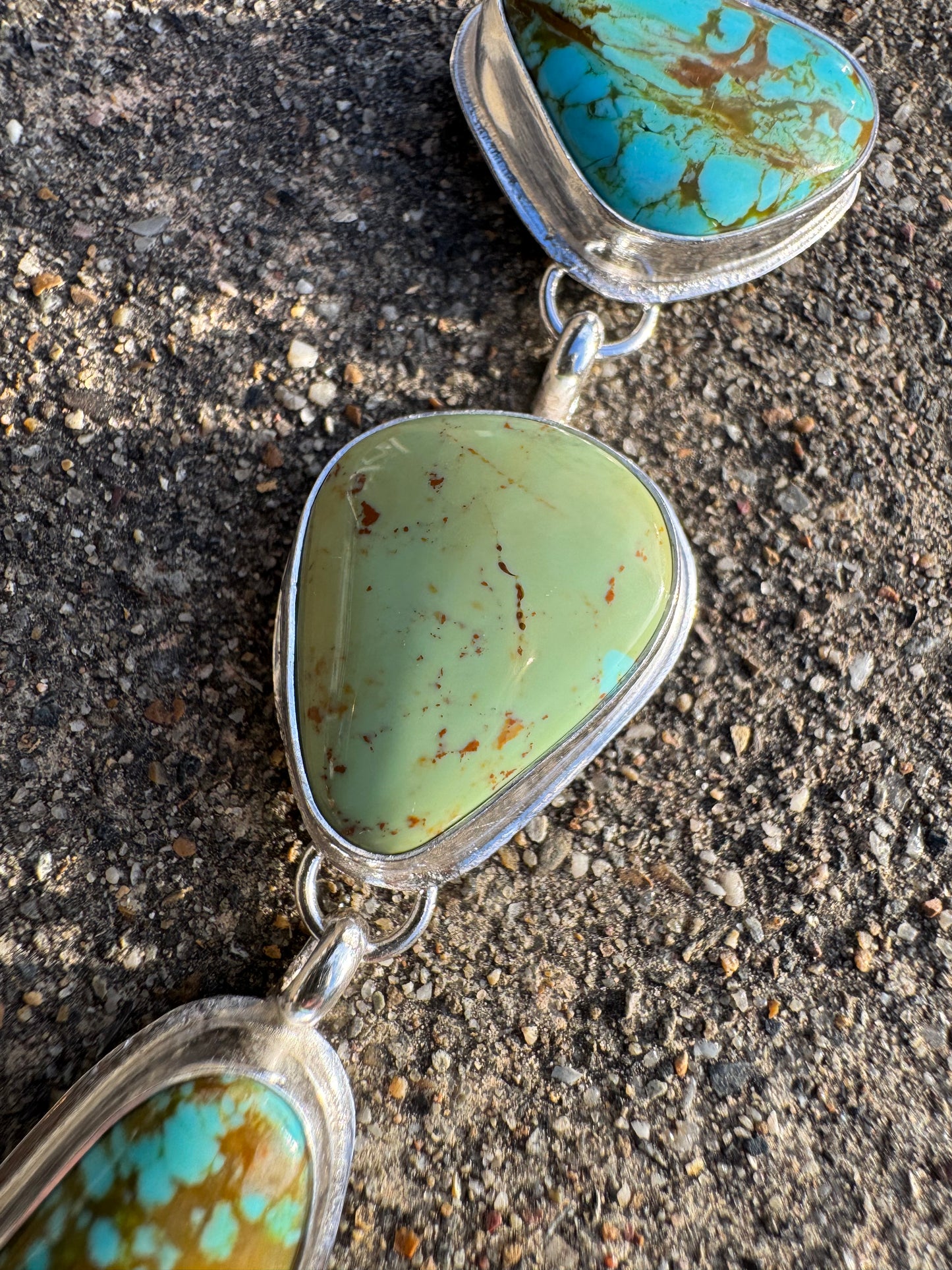 Tyrone Turquoise Lariat Necklace