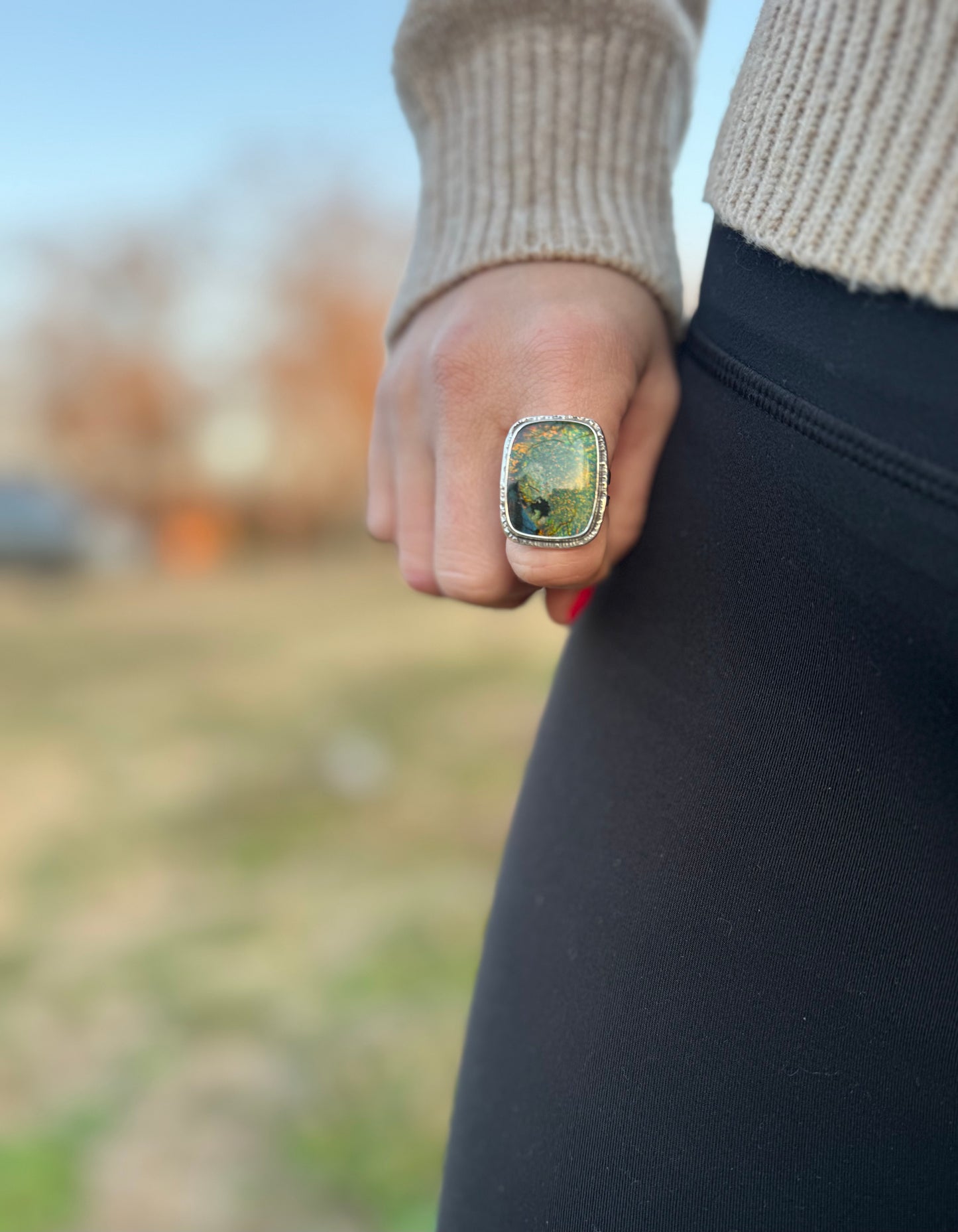 Monarch Opal Doublet Ring size 7.5