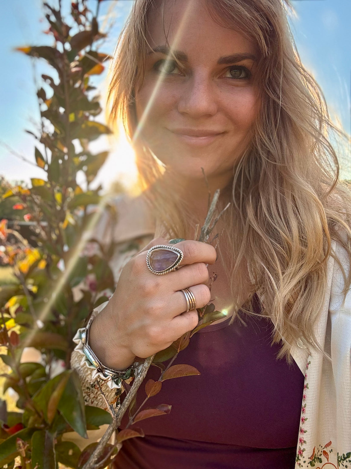 Ametrine Teardrop Ring size 9.5