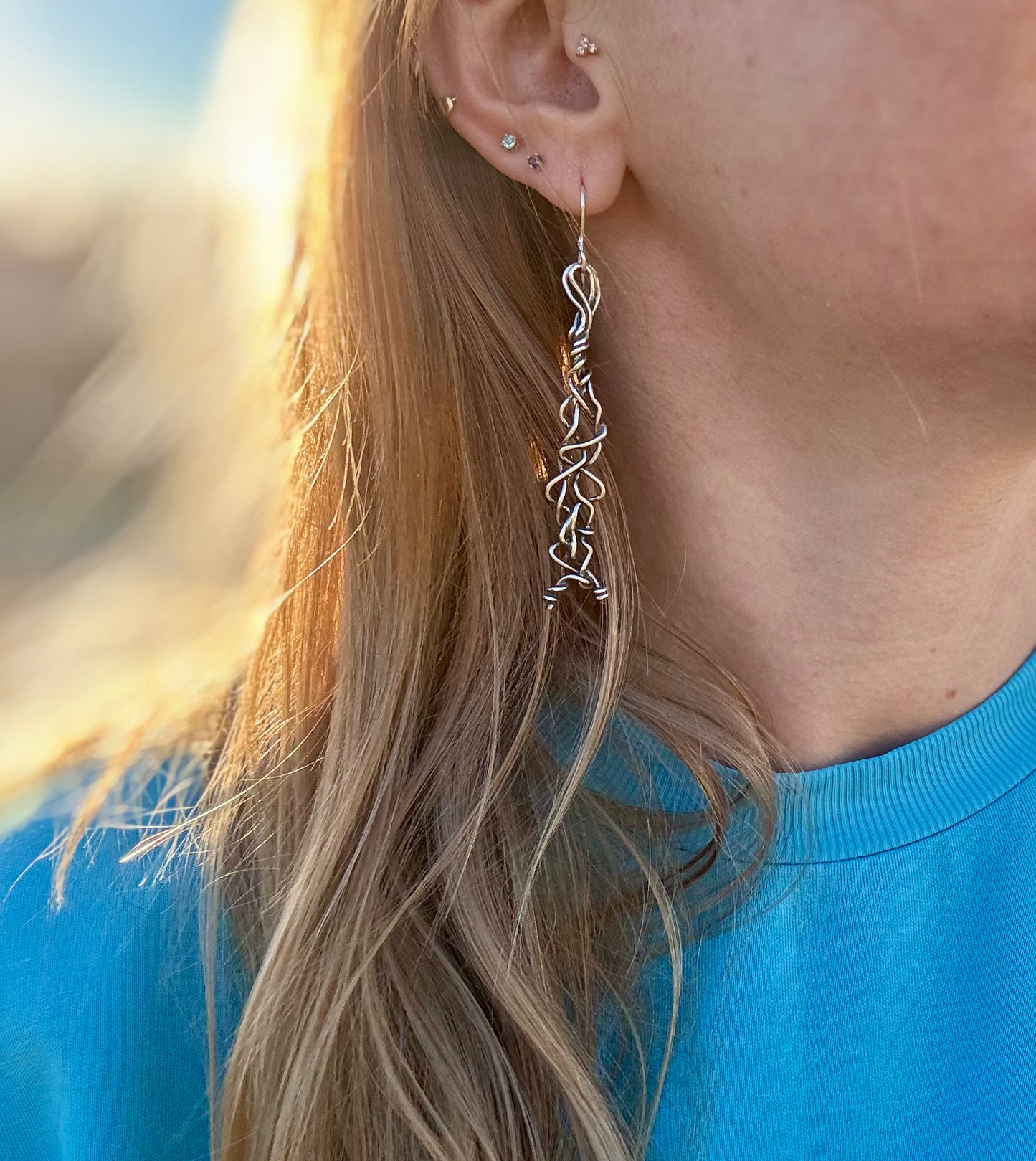 Twisted vines Sterling silver Earrings