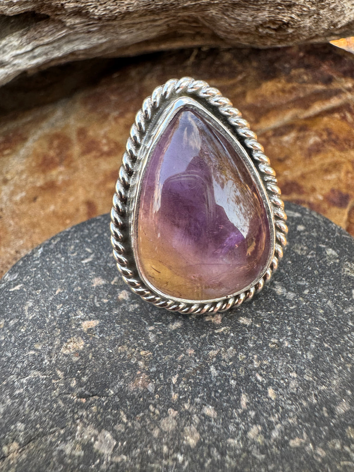 Ametrine Teardrop Ring size 9.5