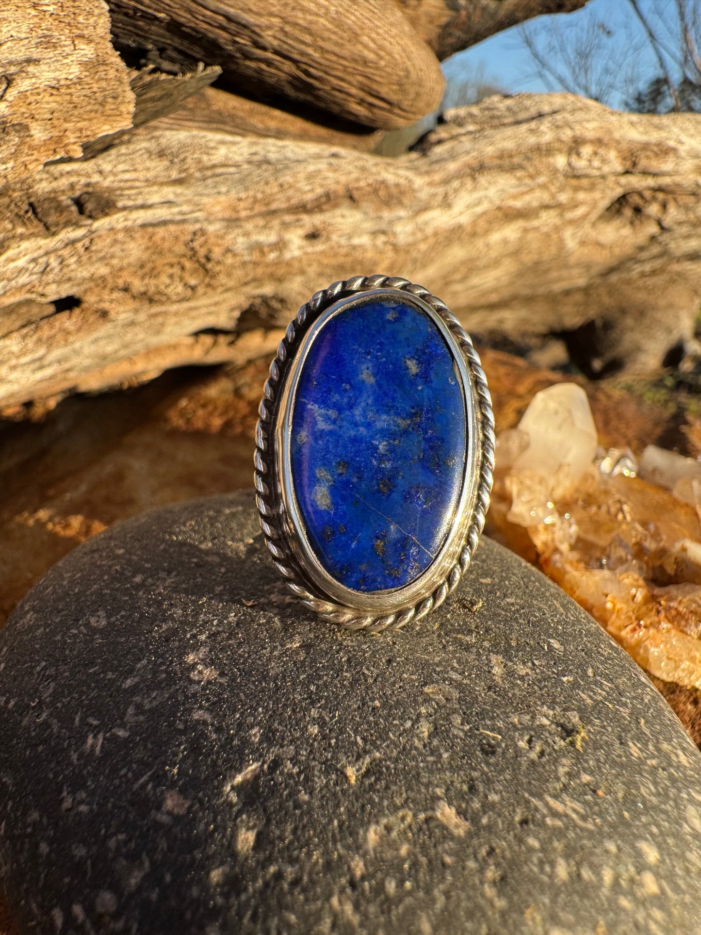 Royal Blue Lapis Lazuli Ring size 9