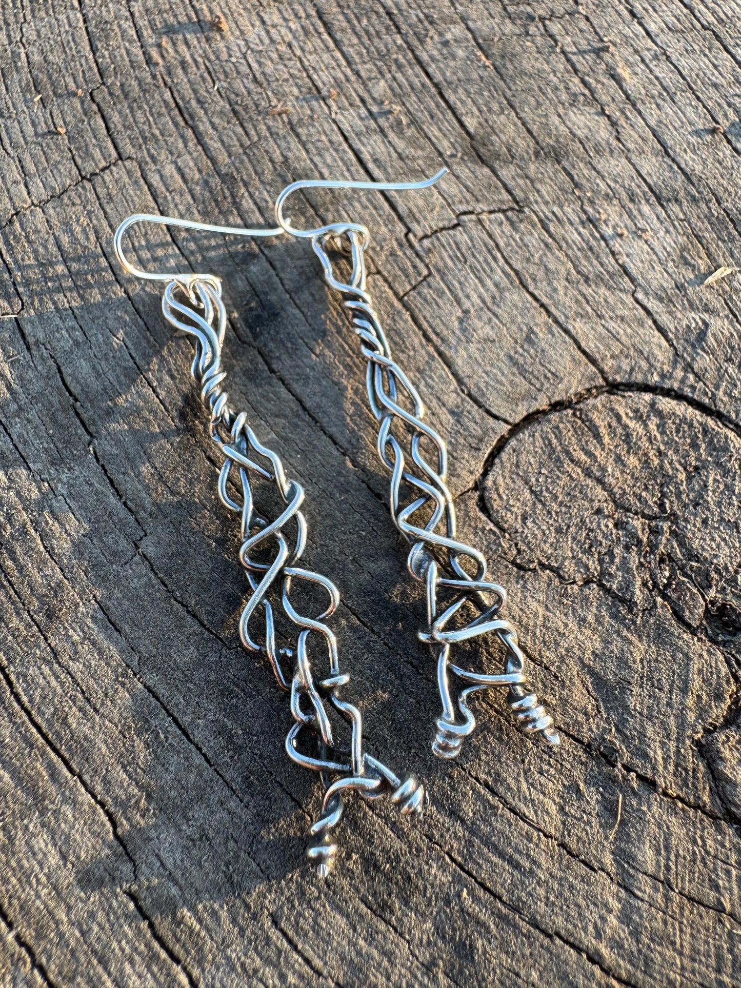 Twisted vines Sterling silver Earrings