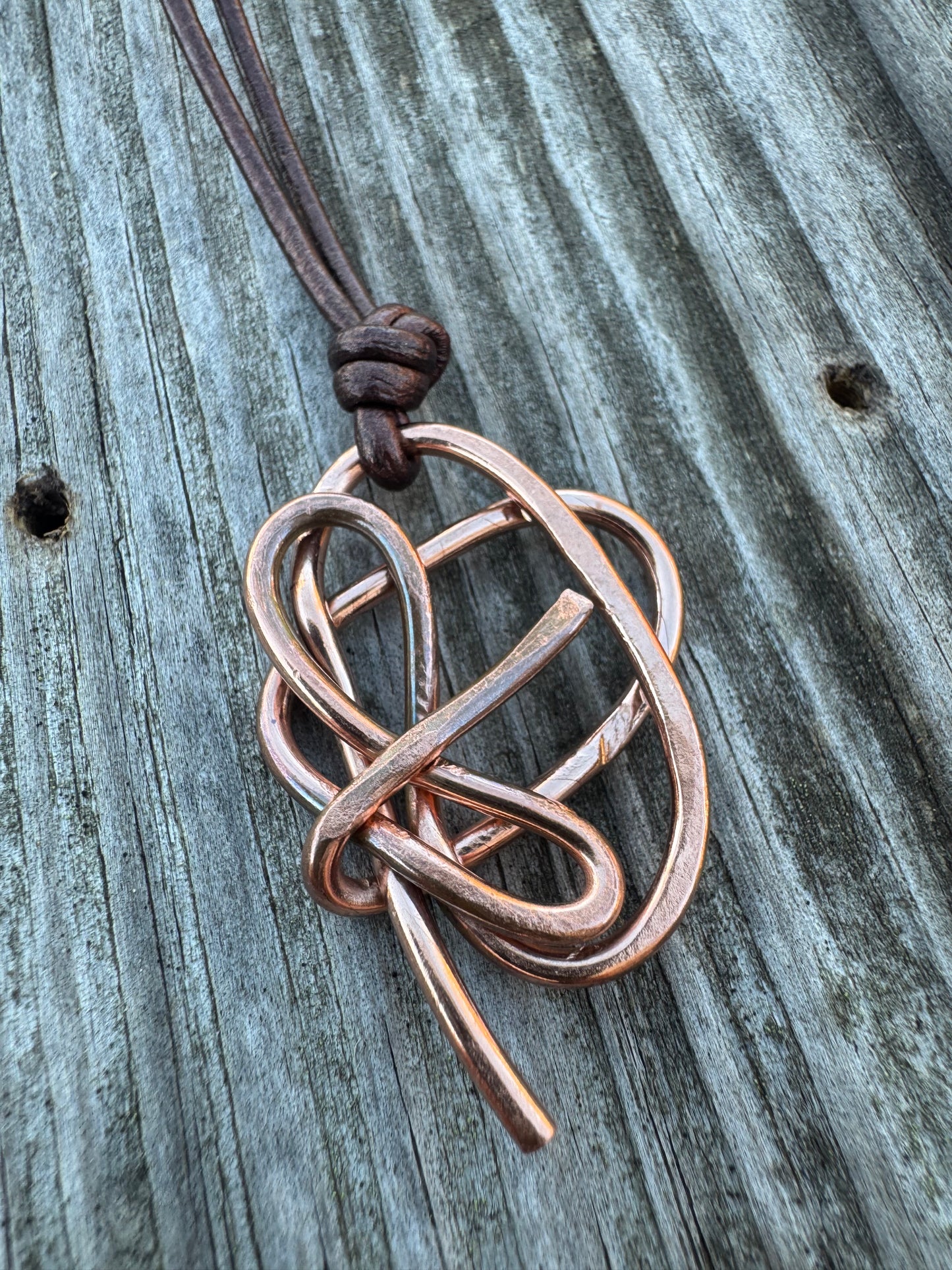 Twisted copper necklace by Logan