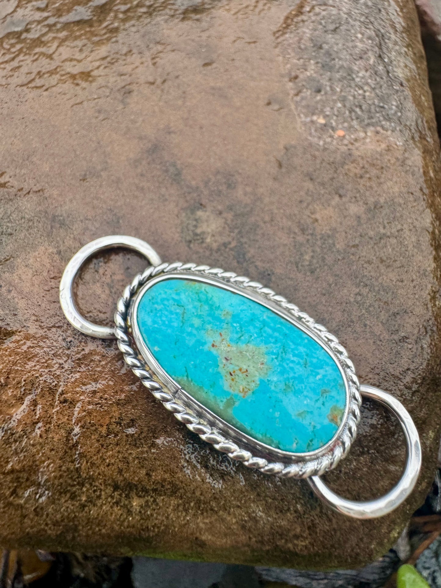 Tyrone Turquoise Twilly Tie Slide Set