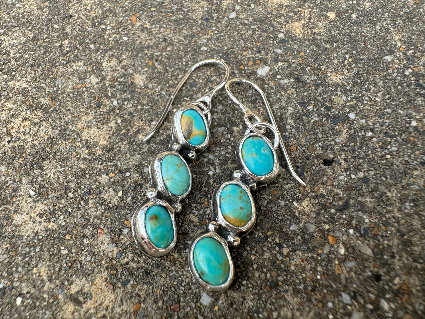 Turquoise drop earrings for Amy