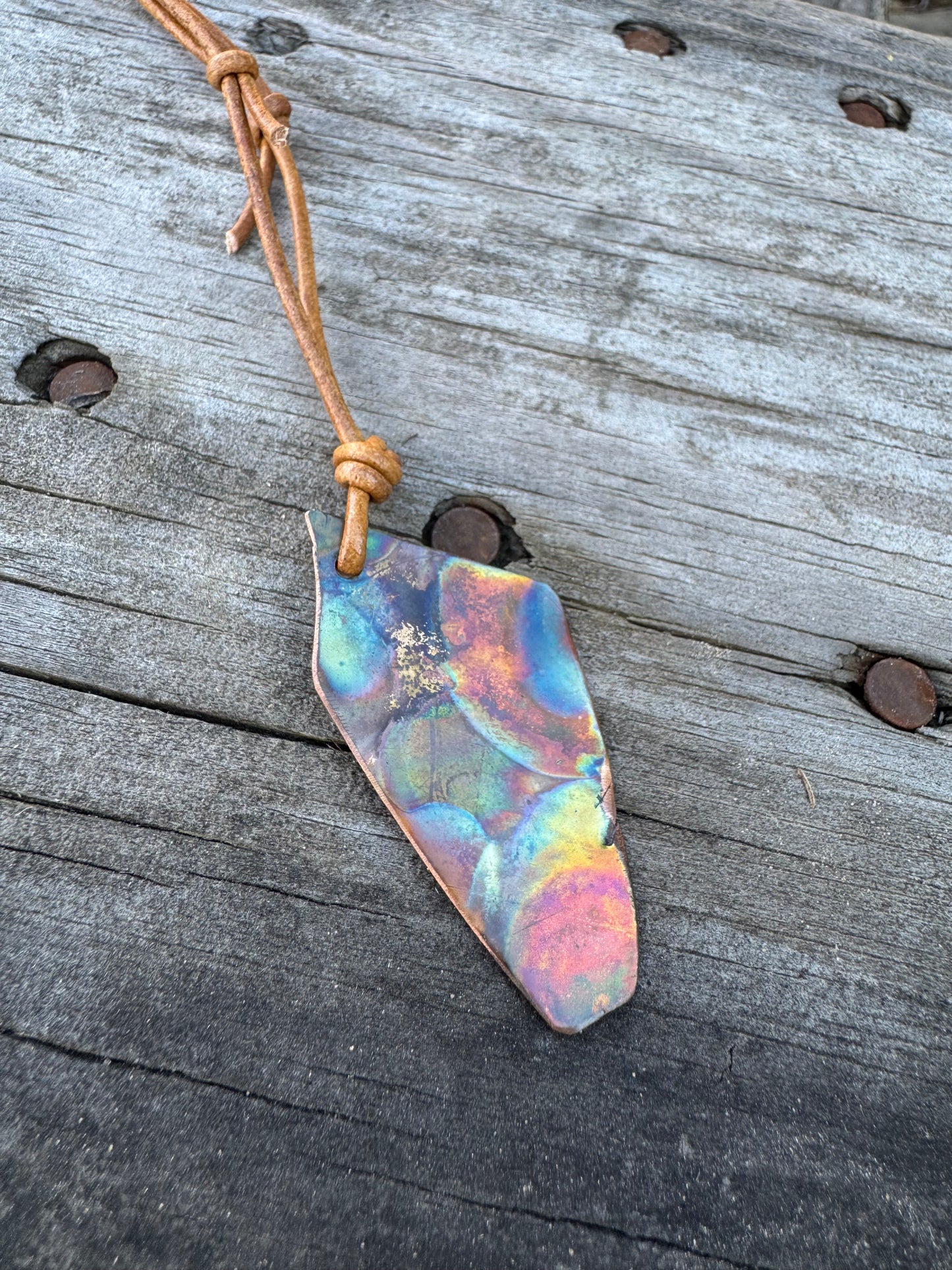 Logan’s Fire-Colored Brass necklace