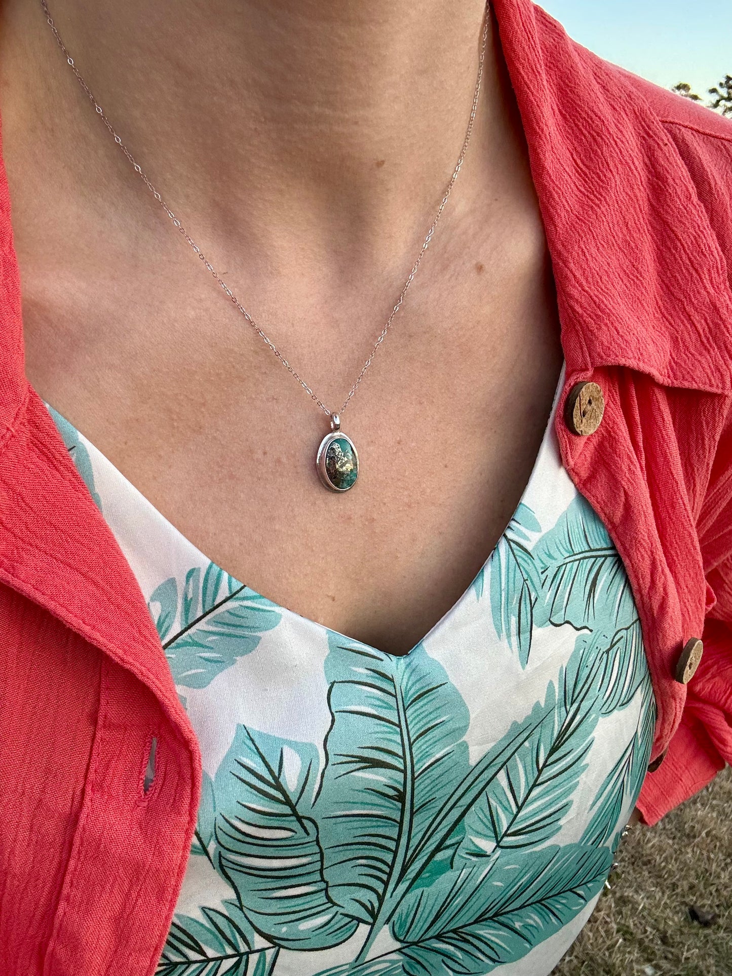 Pyrite included Campitos Turquoise Necklace