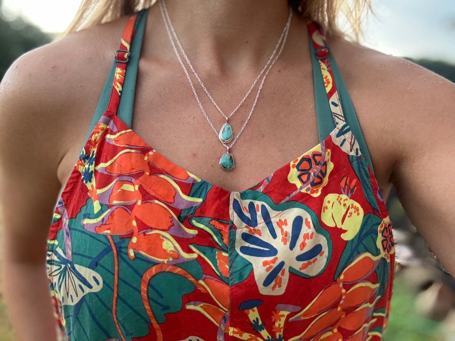 Light Blue Campitos Turquoise Pendant