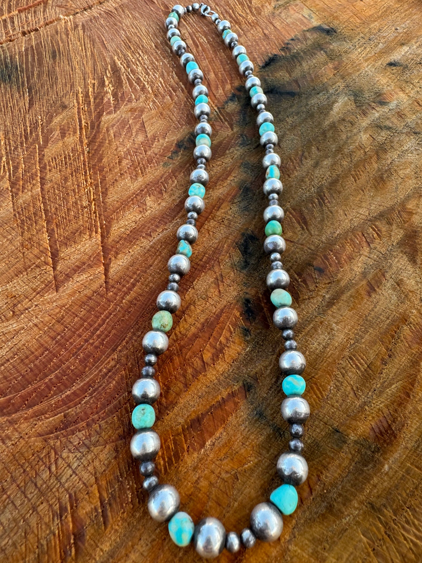 Mona Lisa Turquoise Navajo pearl necklace