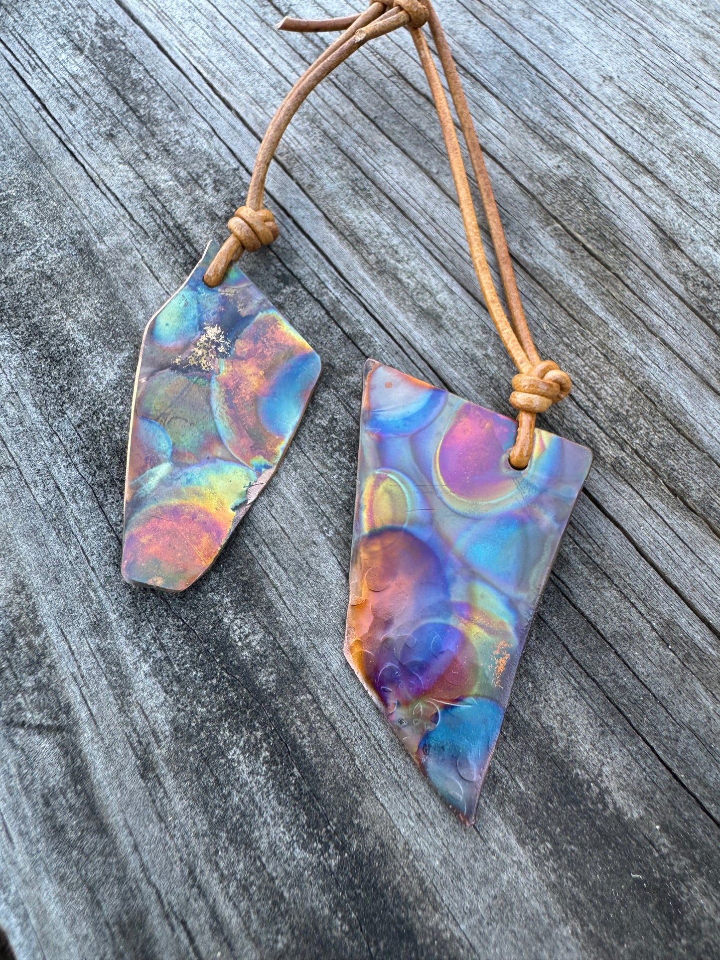Logan’s Fire-Colored Copper necklace