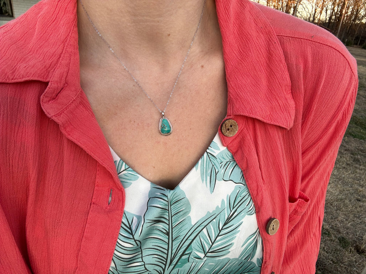 Tyrone turquoise dainty pendant