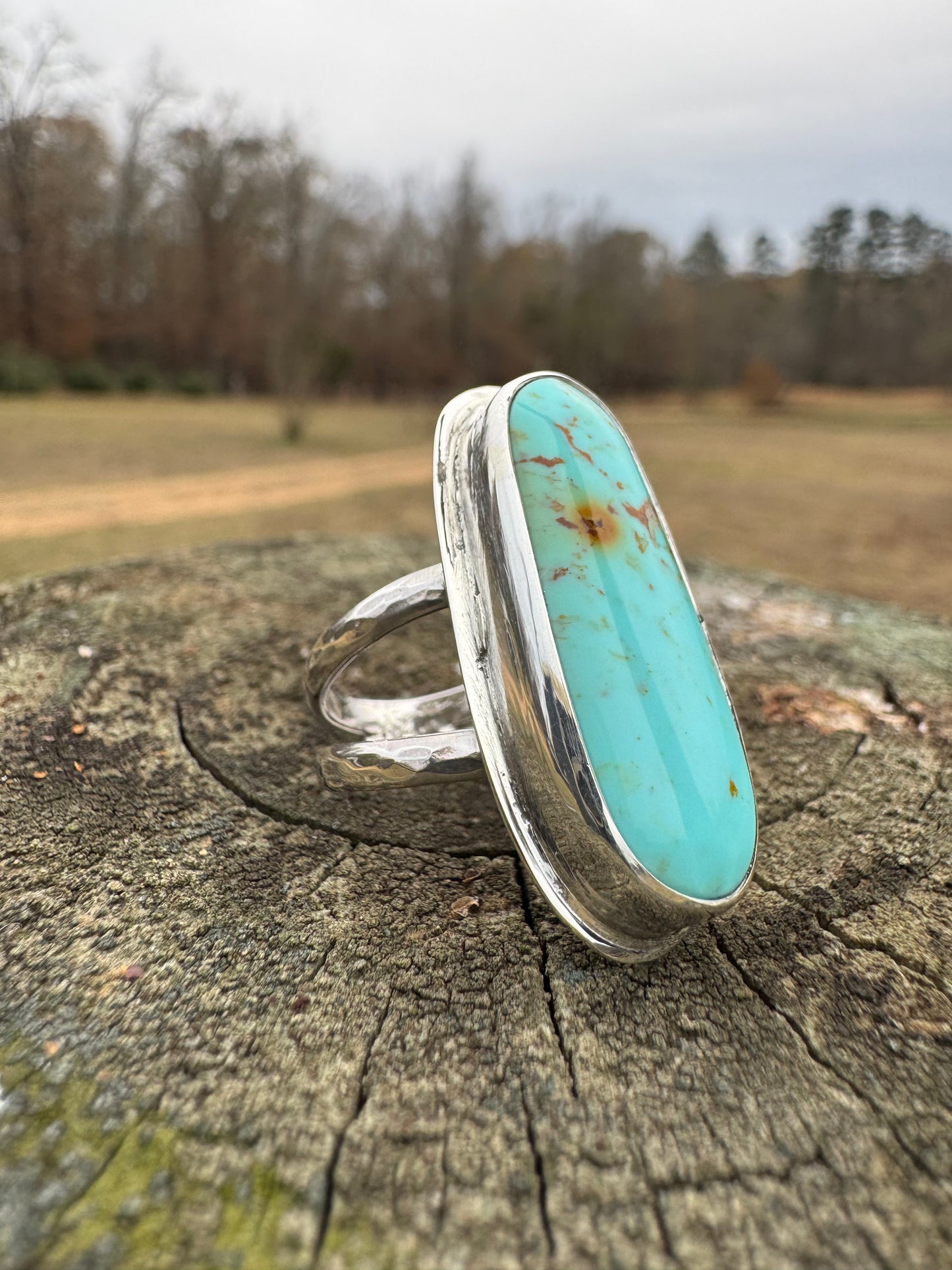 Light Blue Tyrone Turquoise Ring size 9