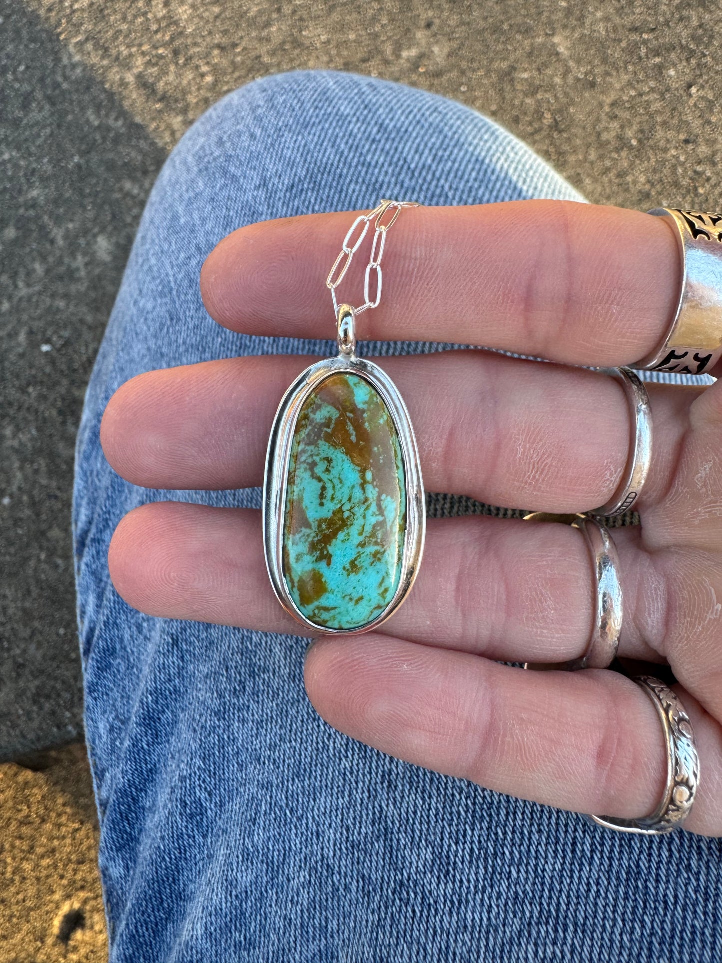 Tyrone turquoise pendant