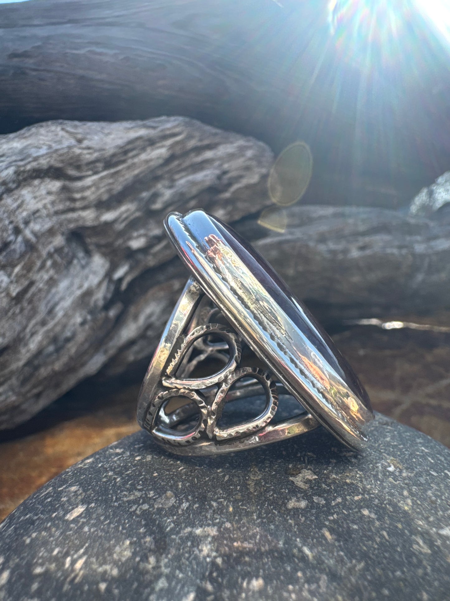 Labradorite Statement ring size 8.5