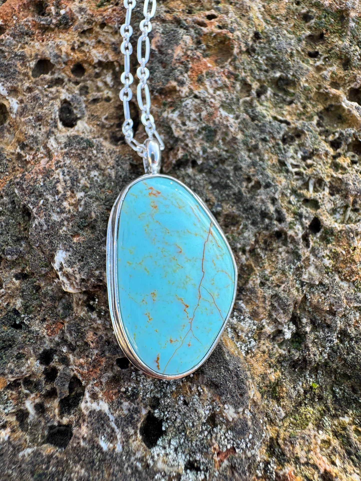 Tyrone Turquoise light blue pendant