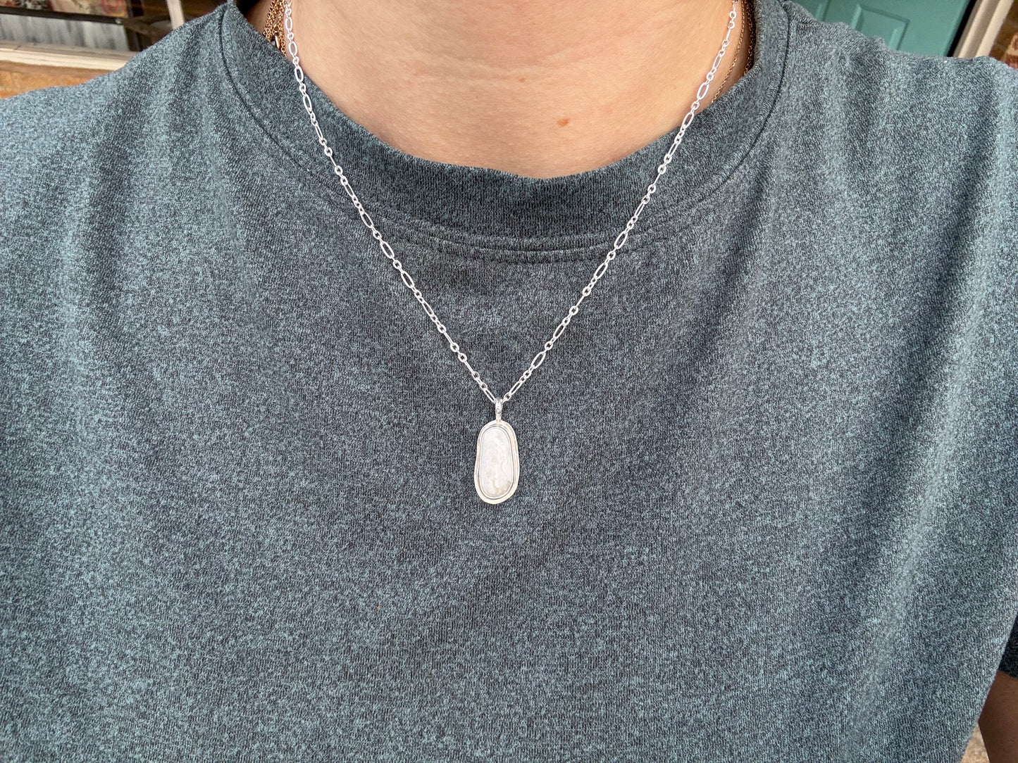 White Buffalo Dainty pendant