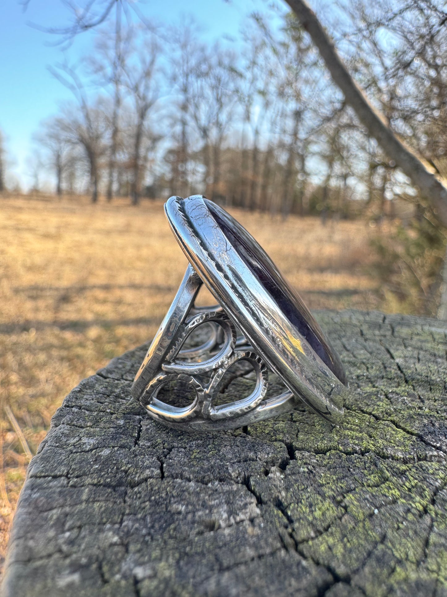Labradorite Statement ring size 8.5
