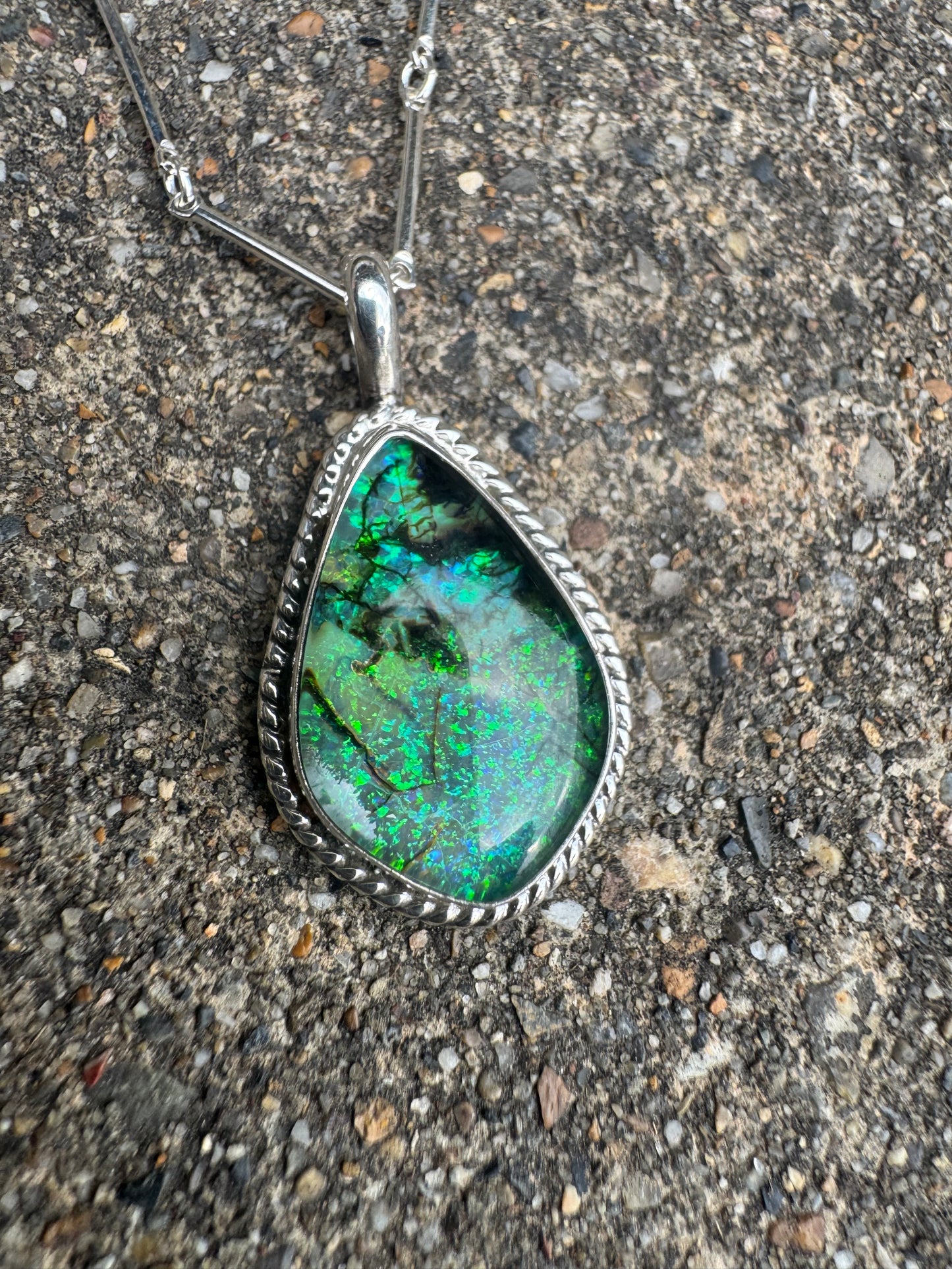 Monarch opal Pendant