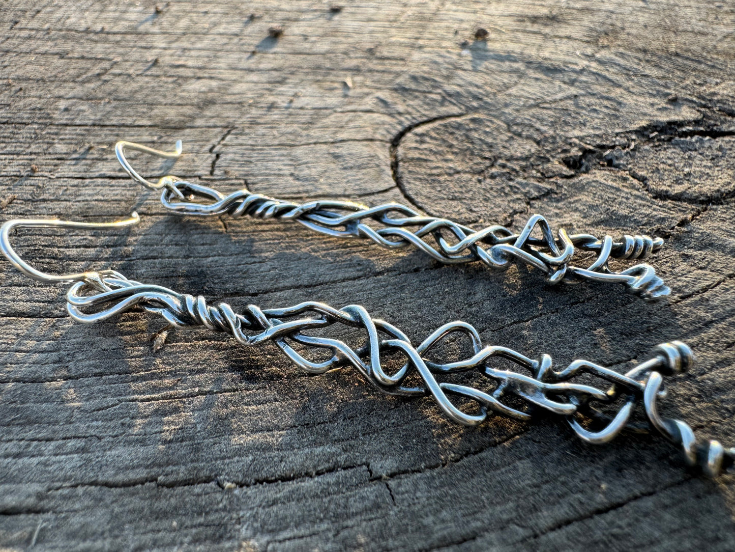 Twisted vines Sterling silver Earrings