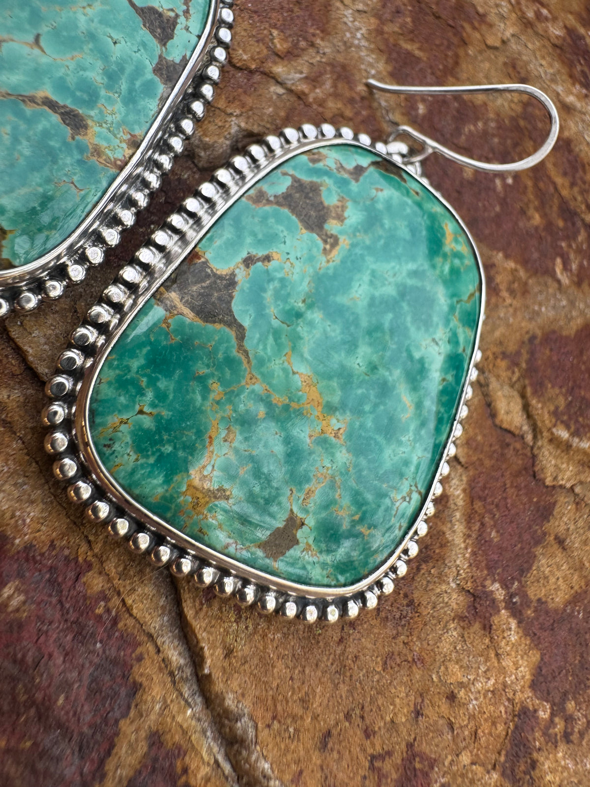 Exceptional Tyrone Turquoise Statement Earrings