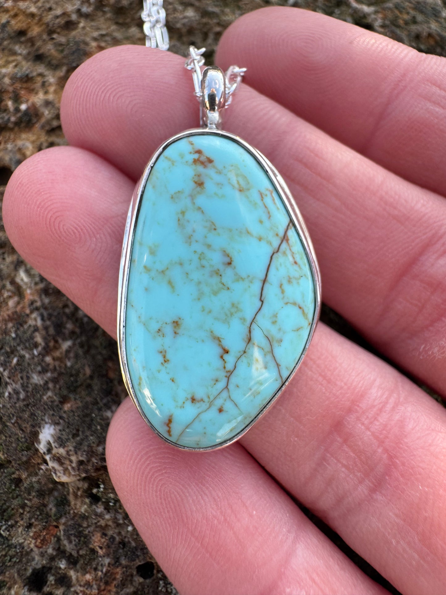 Tyrone Turquoise light blue pendant
