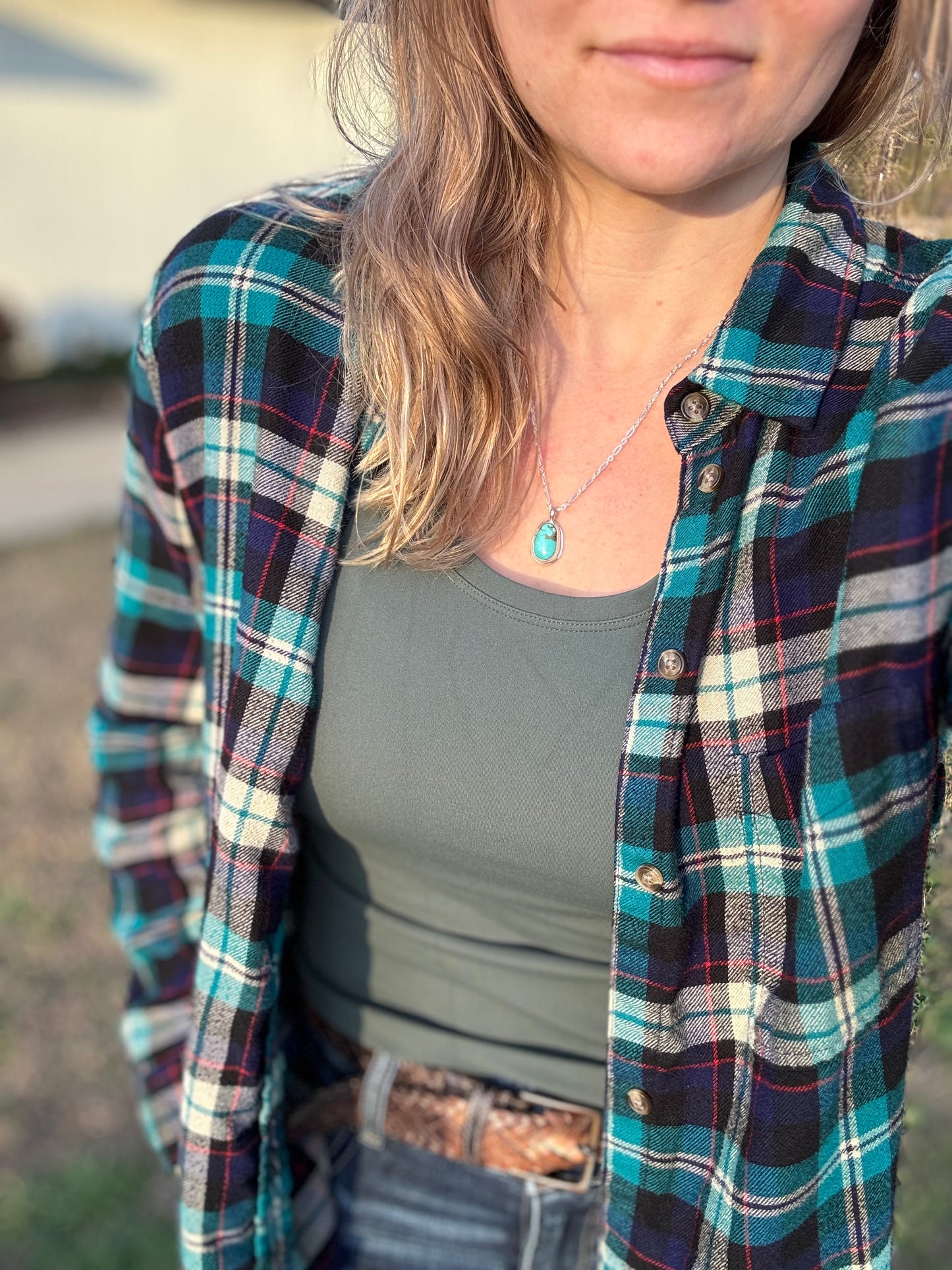 Small Tyrone Turquoise Pendant