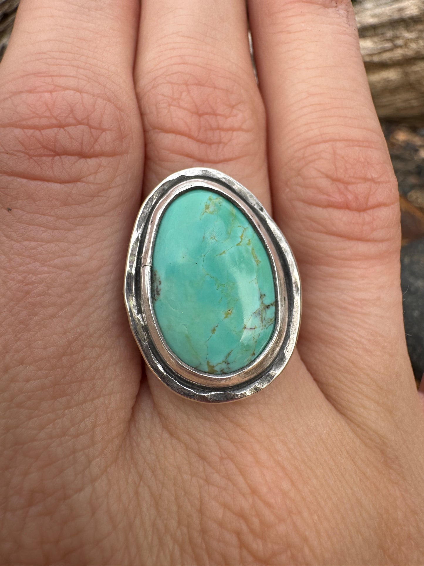 Tyrone Turquoise Statement ring size 7