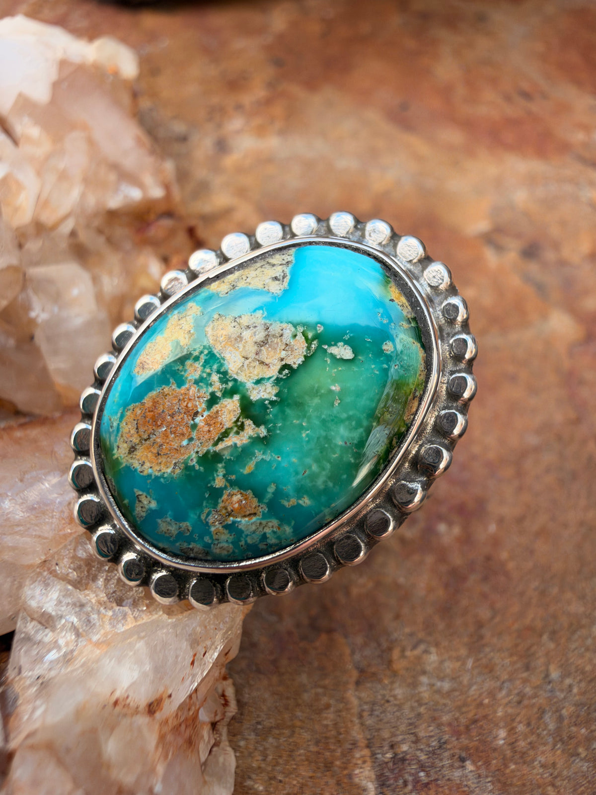Oval Sonoran Gold turquoise Ring size 8