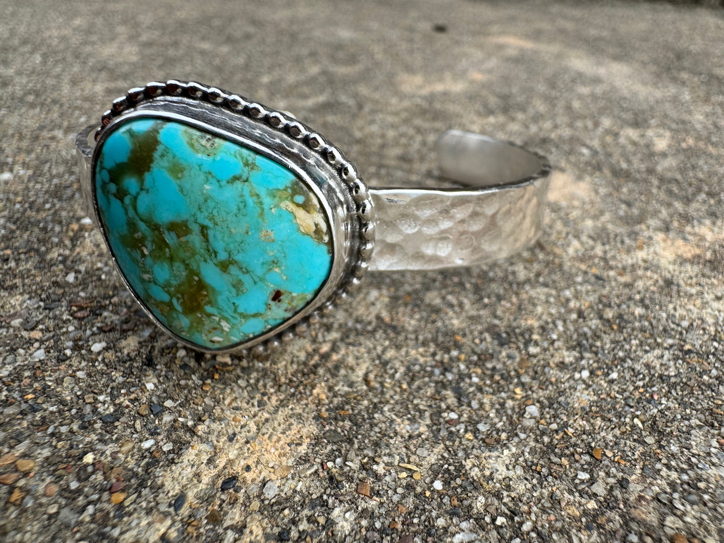 Turquoise Hammered cuff