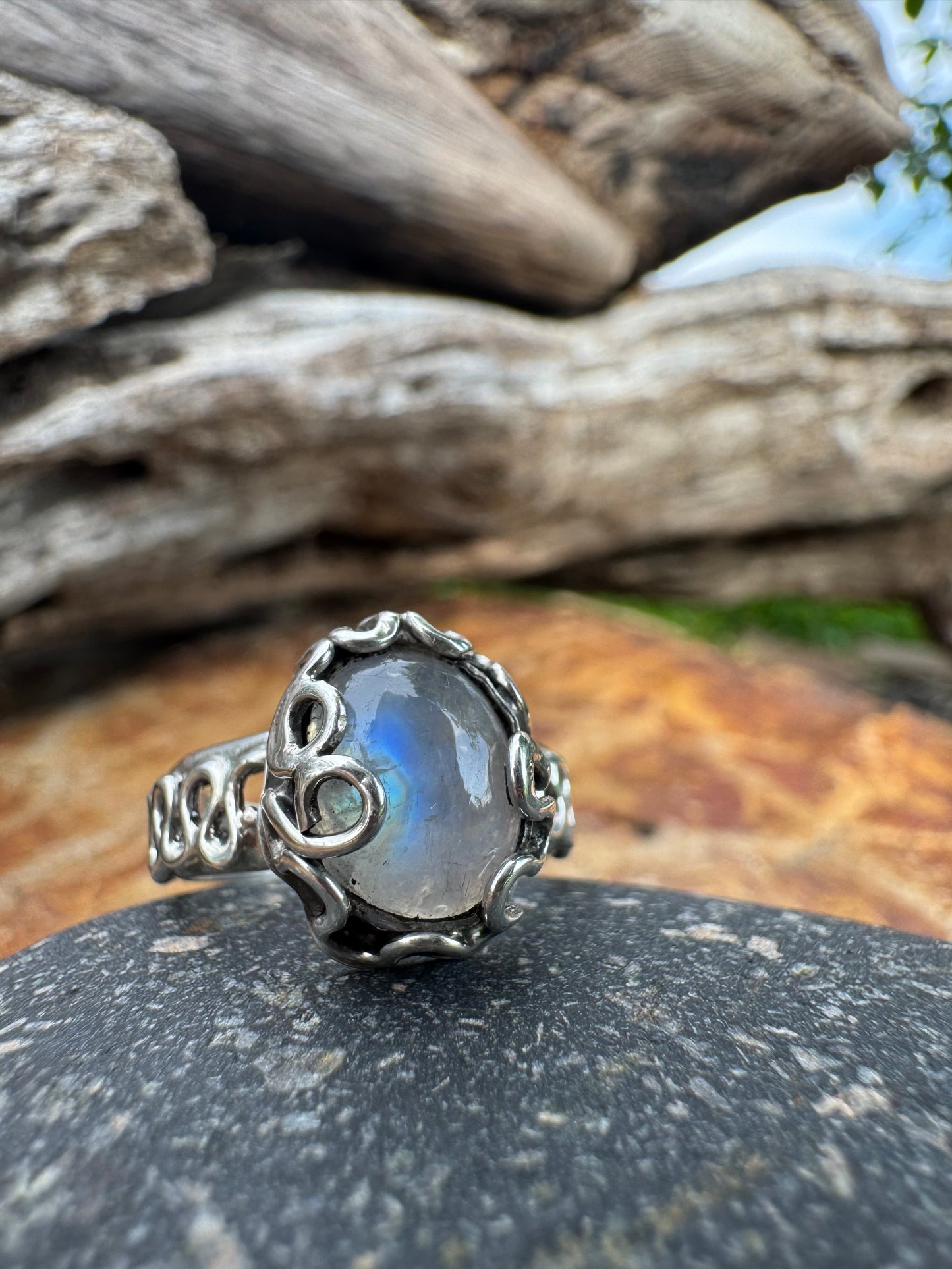 Moonlit Heirloom Moonstone Ring size 6