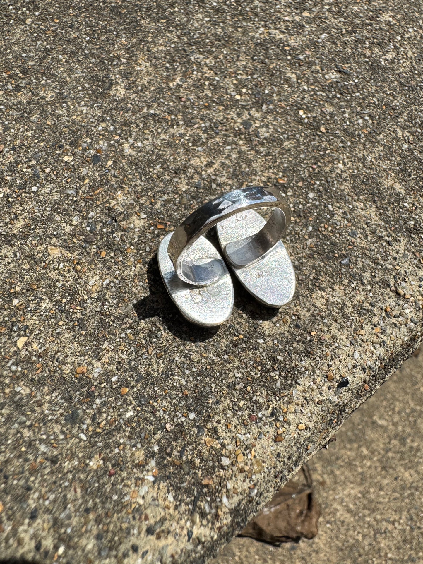 Spiny oyster and turquoise adjustable ring