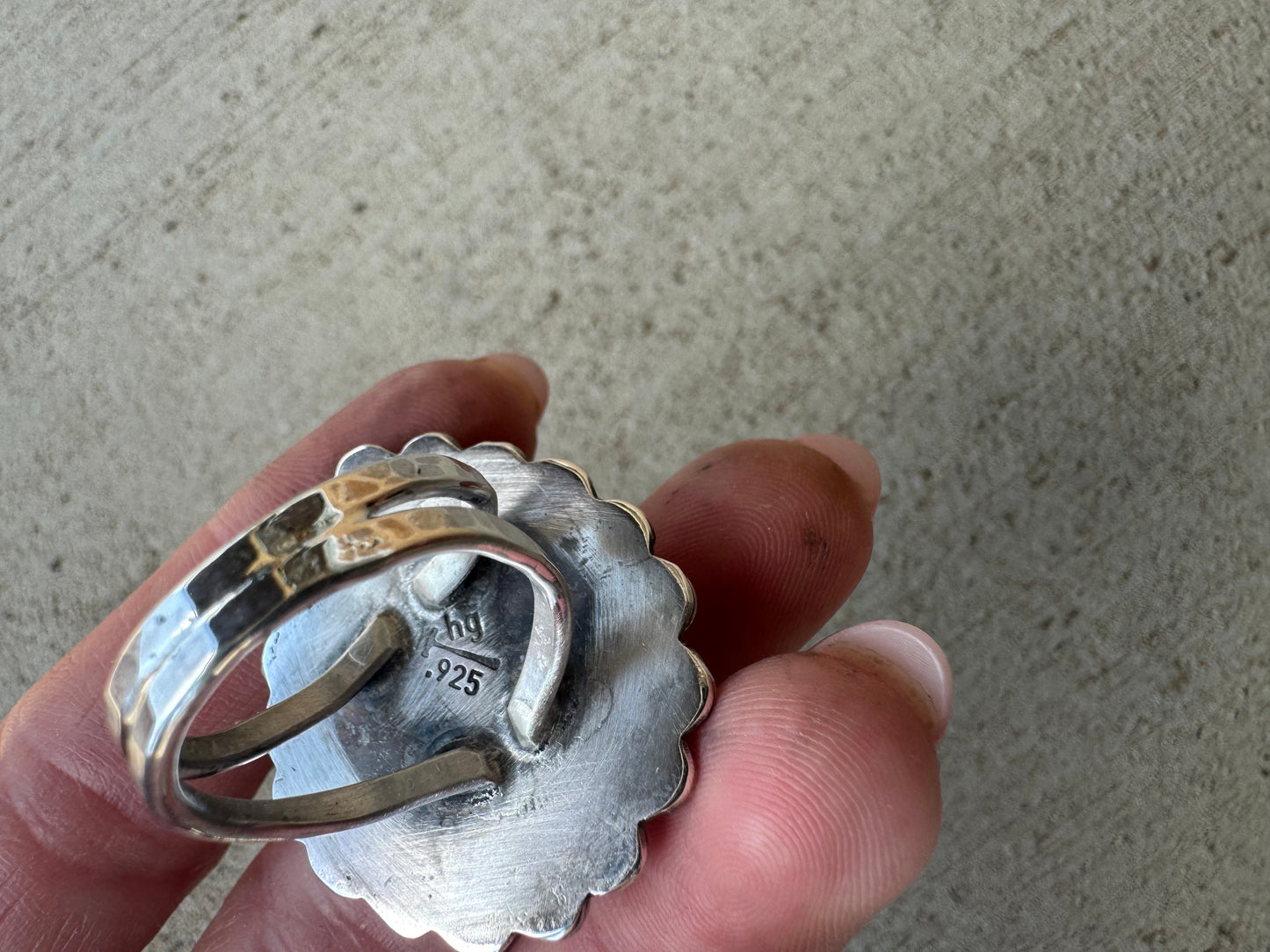 Tyrone Turquoise Flower Ring size 9