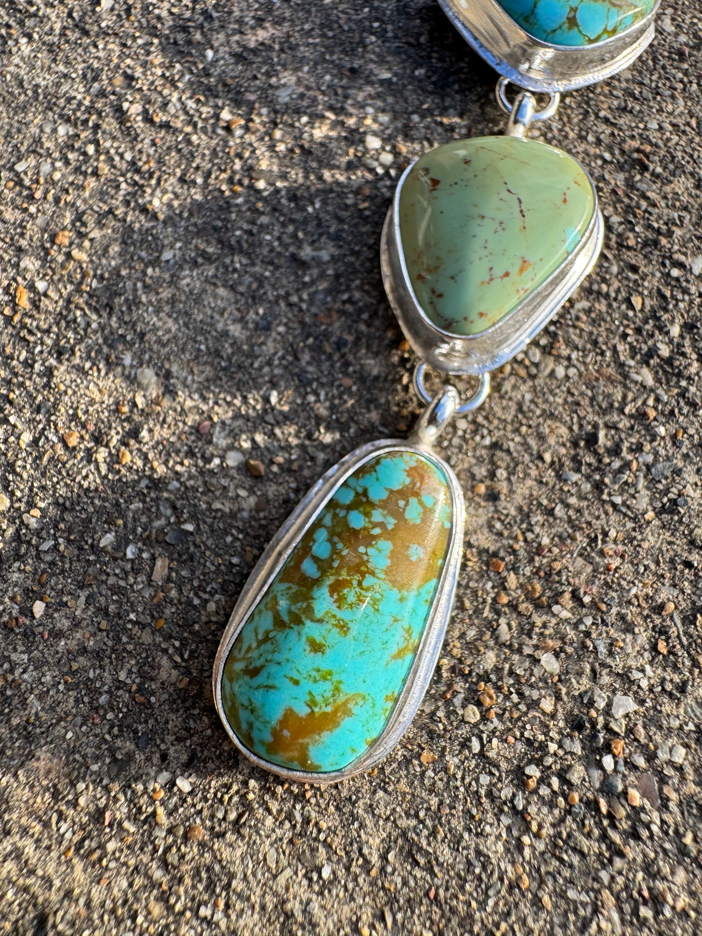 Tyrone Turquoise Lariat Necklace