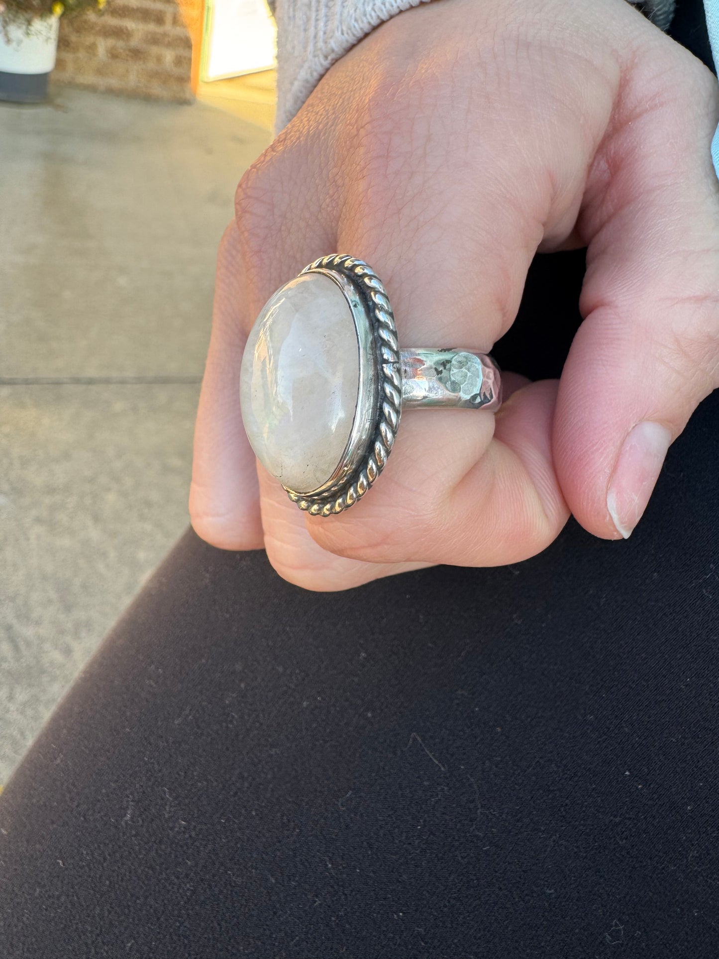 Moon stone ring size 9