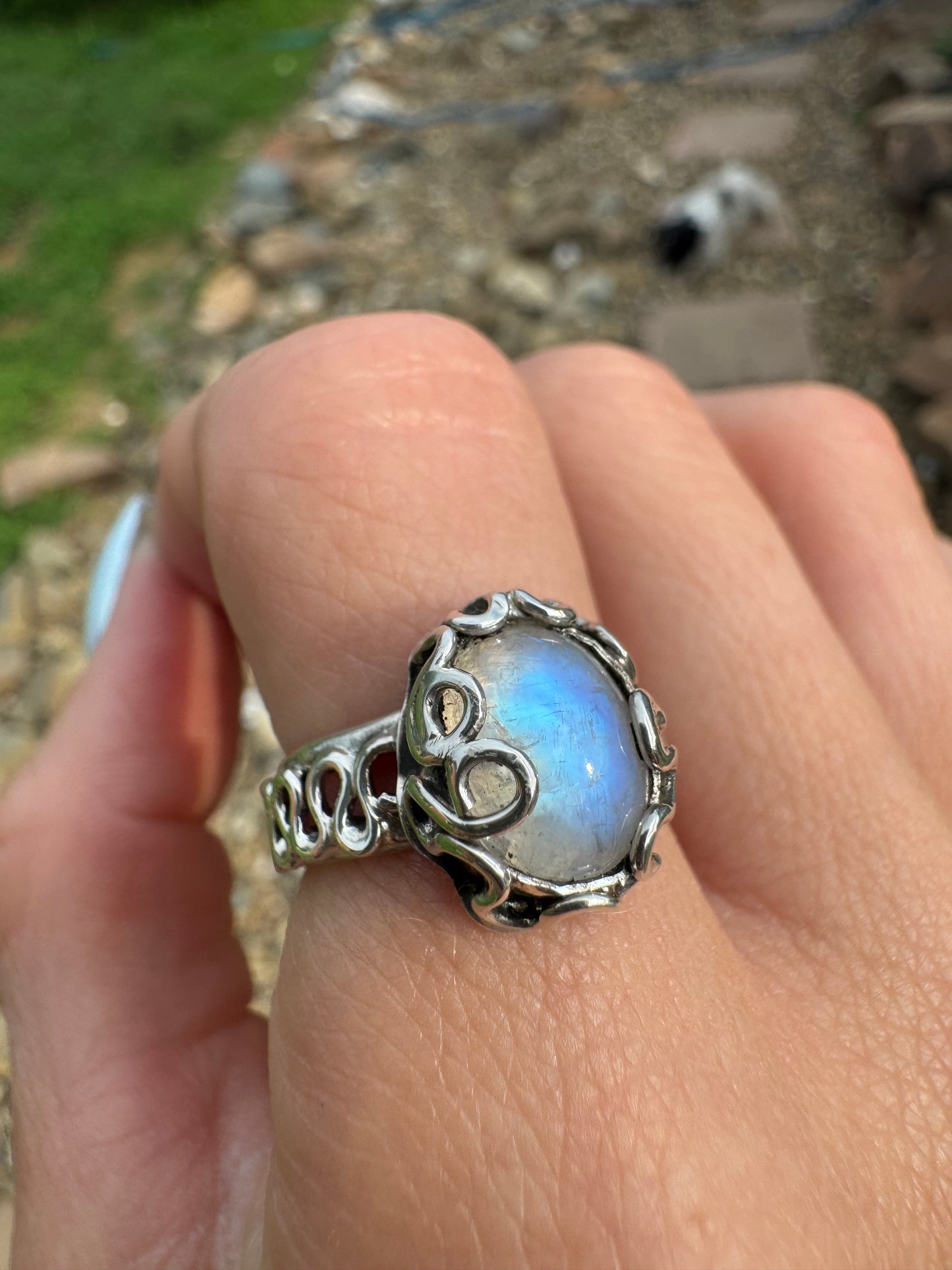 Moonlit Heirloom Moonstone Ring size 6