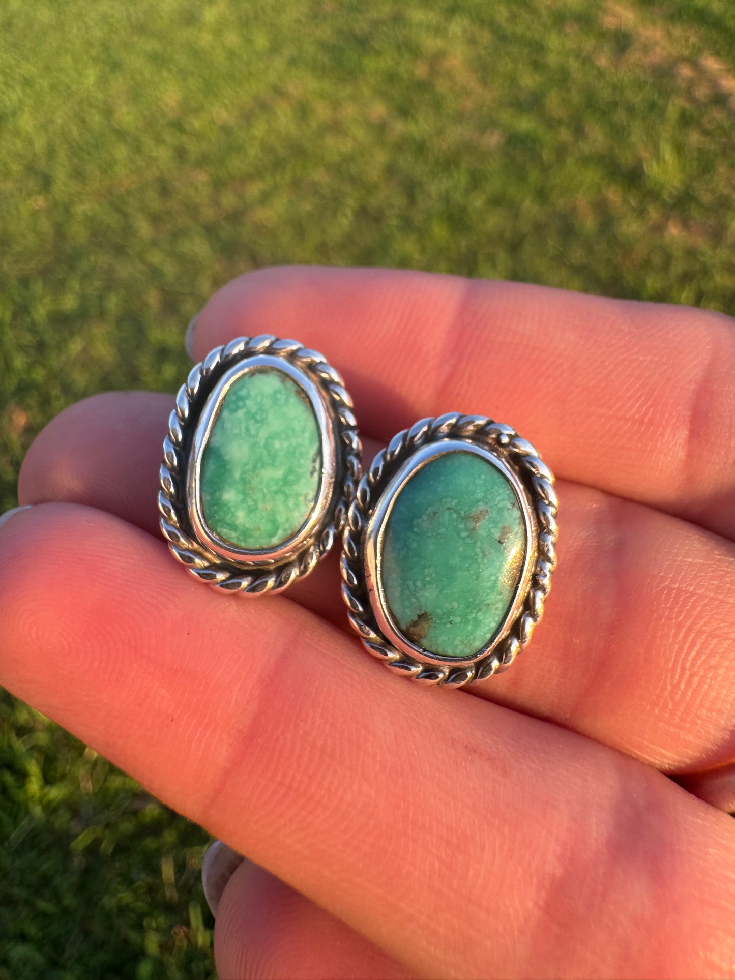 Tyrone turquoise post earrings